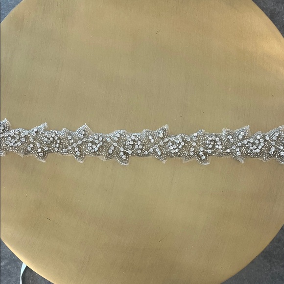 Untamed Petals Poet Silver Beaded Belt